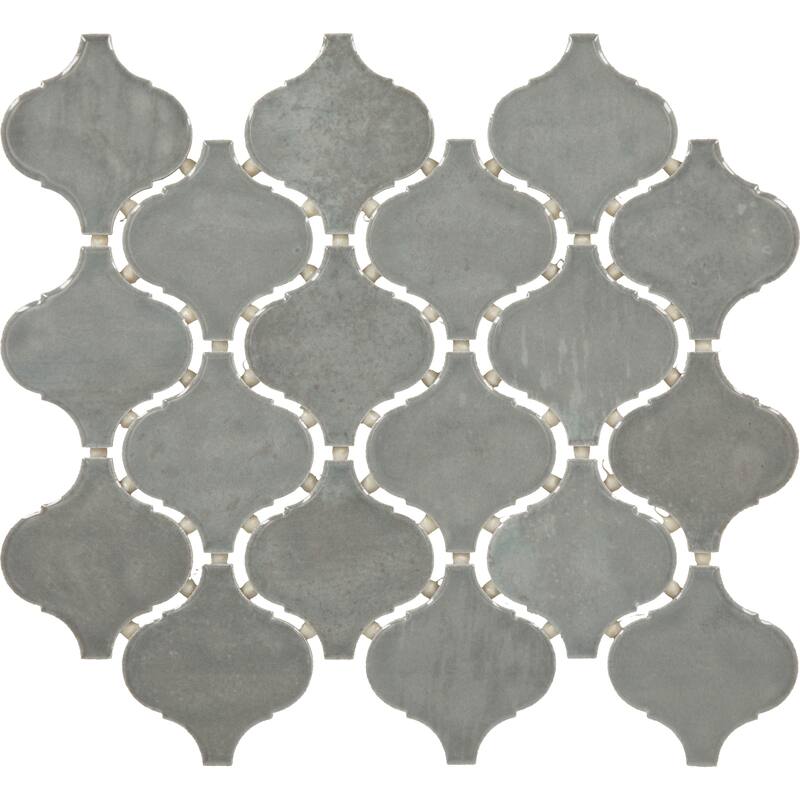 Daltile Mesmerist 3" x 3" Ceramic Arabesque Mosaic Tile (Set of 10)