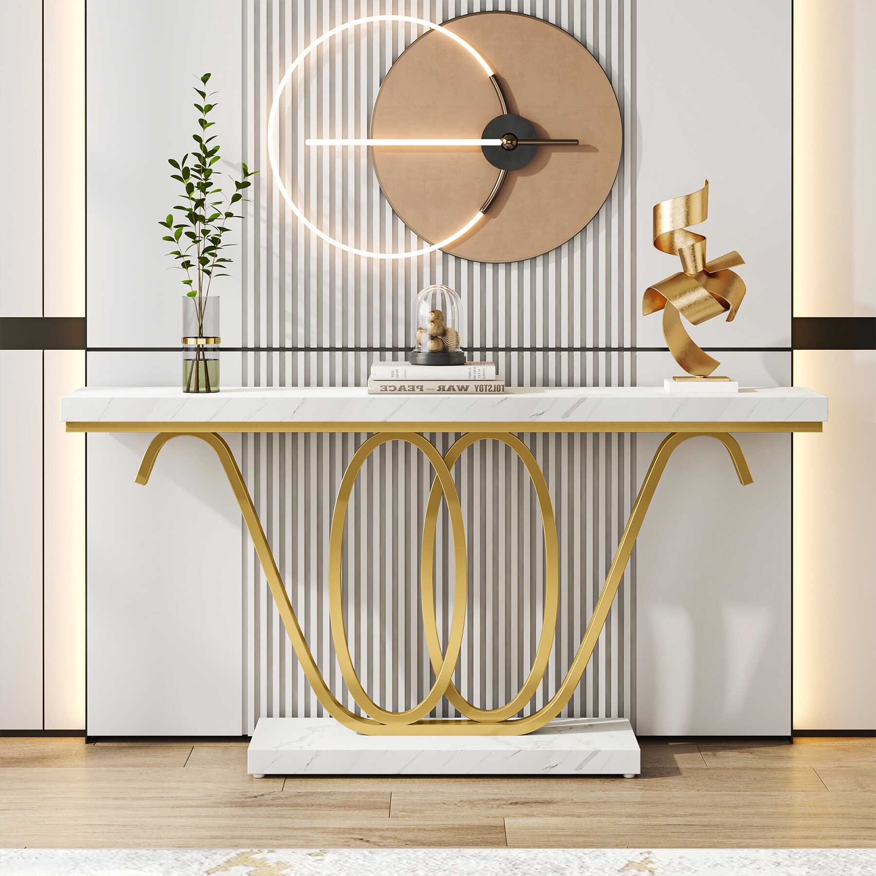 Small gold sales entryway table