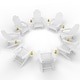 preview thumbnail 41 of 58, WINSOON All Weather HIPS Outdoor Folding Adirondack Chairs Set of 8 White x 8