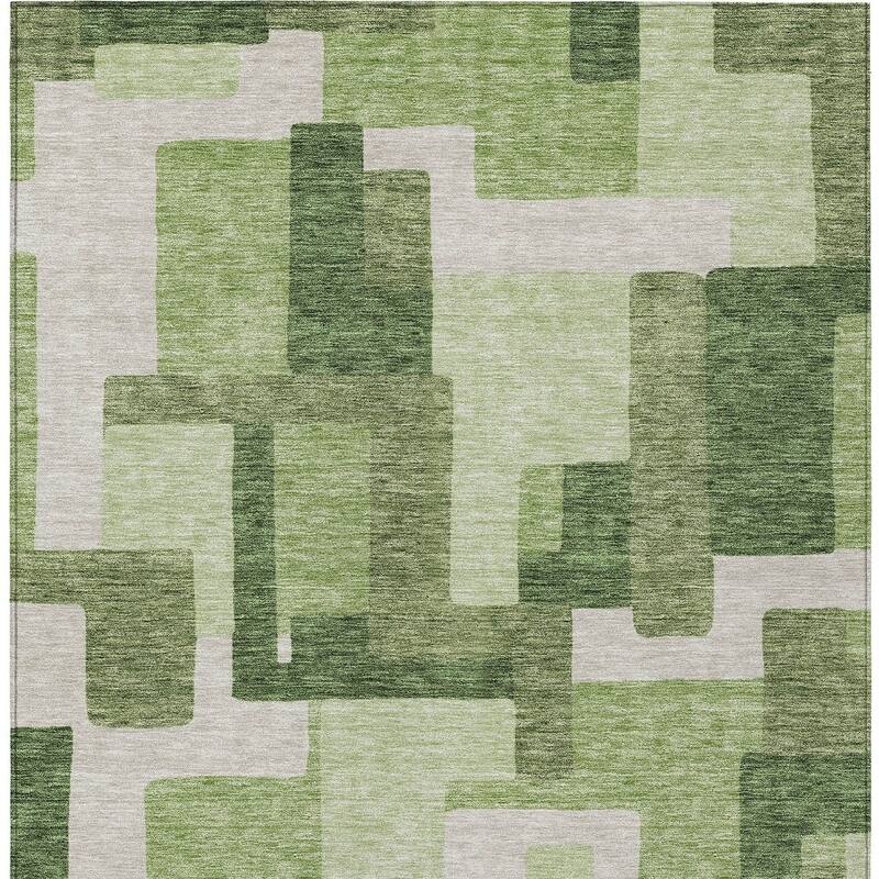 HomeRoots Abstract Transitional Rectangle Outdoor Rug