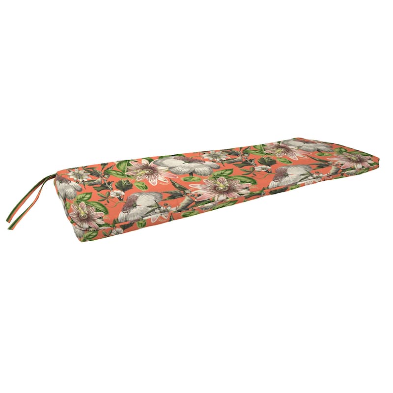 45" x 17" Outdoor Bench Cushion with Ties and Welt - 17'' L x 45'' W x 2'' H - Adley Cappuccino
