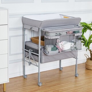 Portable Baby Diaper Changing Table with Drawers - N/A