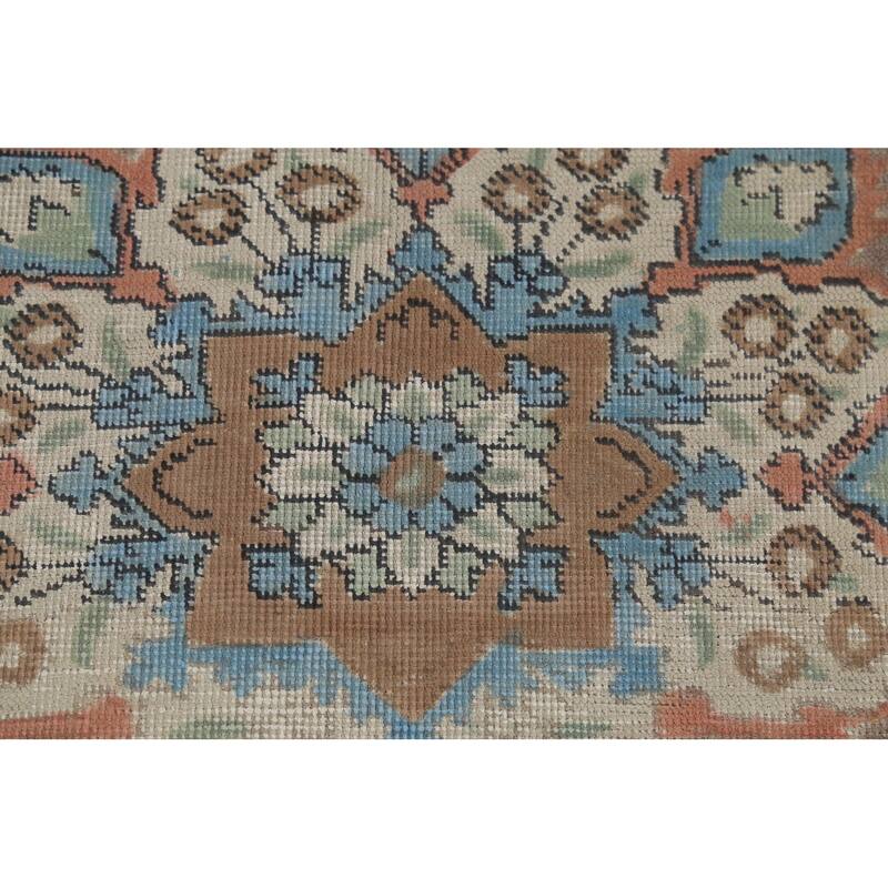 Floral Gray Tabriz Persian Antique Area Rug Handmade Wool Carpet - 8'2"x 11'1"