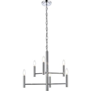Carmella 6 lights pendant in chrome - One Size - Bed Bath & Beyond