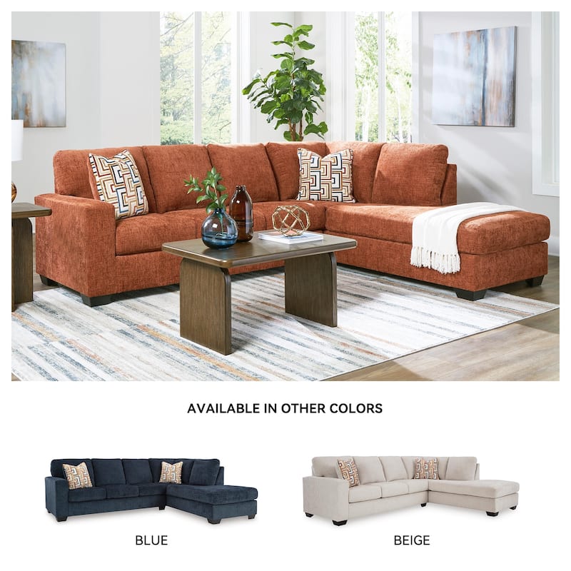 Signature Design by Ashley Aviemore 2-Piece Sectional with Chaise - 110"W x 90"D x 37"H