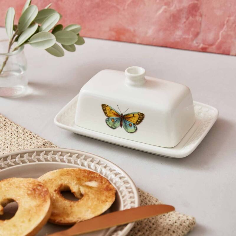 Portmeirion Botanic Garden Harmony Covered Butter Dish - 7.5 Inch