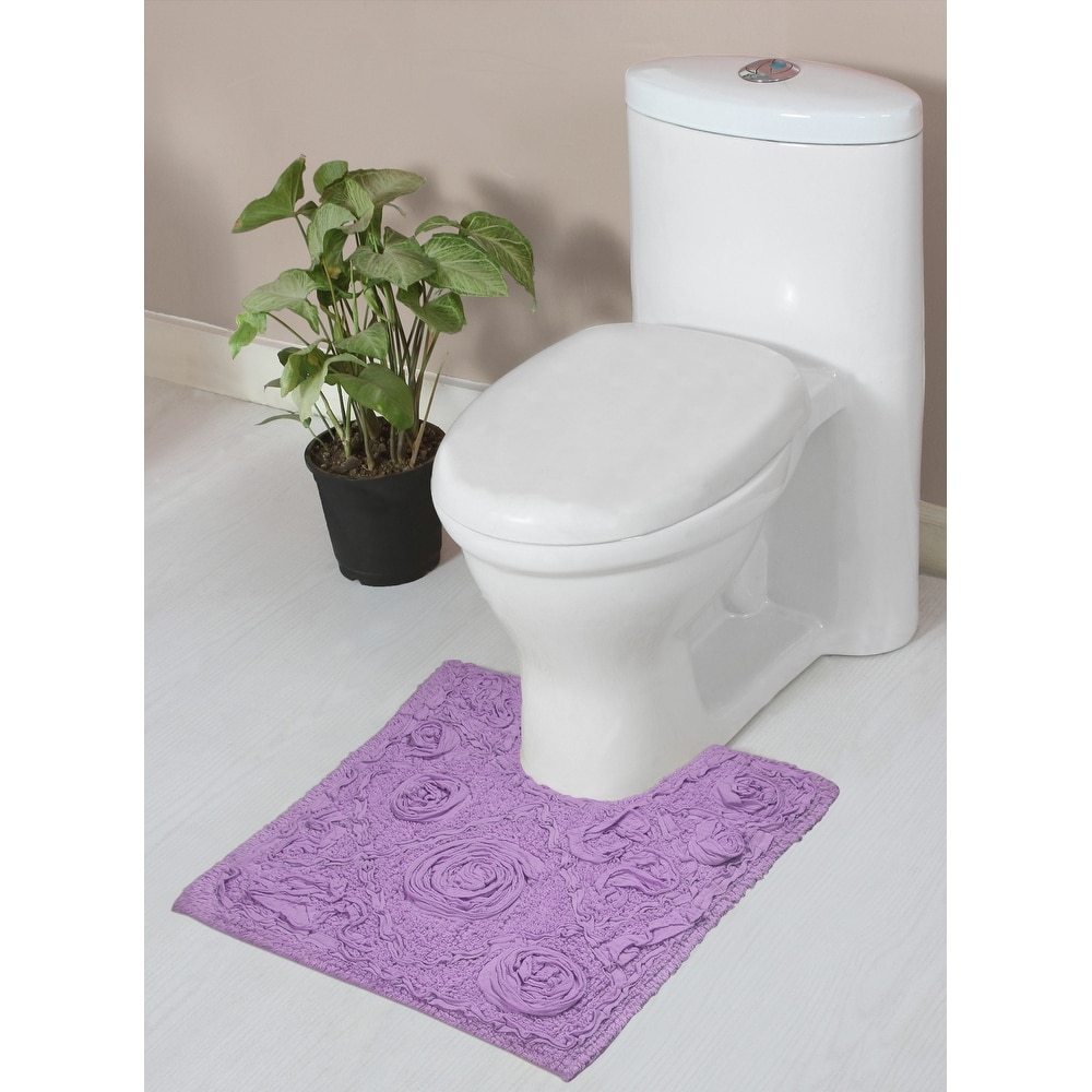 LAVENDER BATHROOM MAT Set of 3 / Purple Bathroom Set Lavender