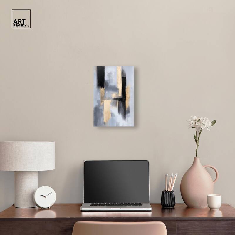 Onyx and Aureolin I Canvas by Art Remedy, Gallery Wrapped