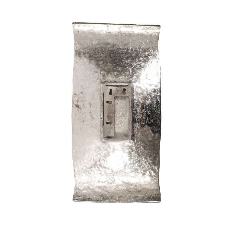 Silver Orchid Scrolled Small Metal Tray - N/A
