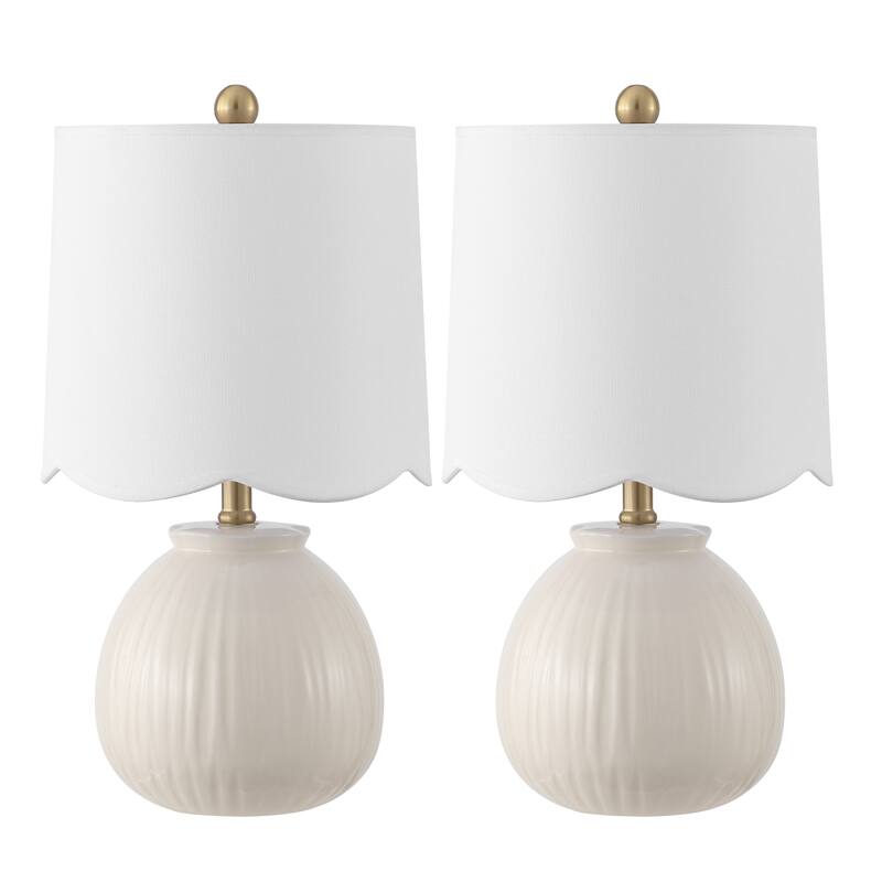 SAFAVIEH Couture Devi, 20-inch, Ceramic Table Lamp (Set of 2) - 11"W x 11"D x 20"H