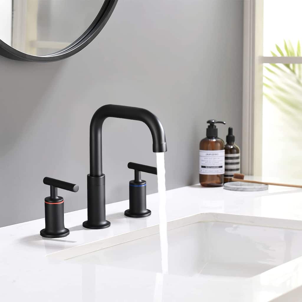 2 Handle 360° Swivel Bathroom Sink Faucet with Pop Up Drain and Honeycomb Aerator, Anti Corrosion, Anti Rust, Anti Splash
