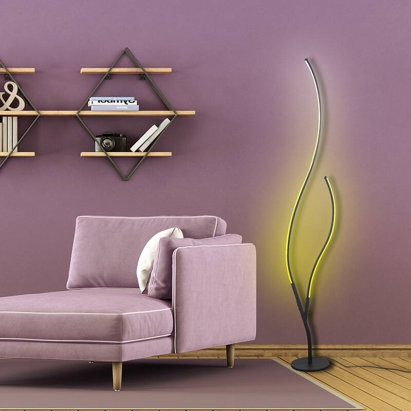 LED RGB Ripple Floor Lamp - 56x12in