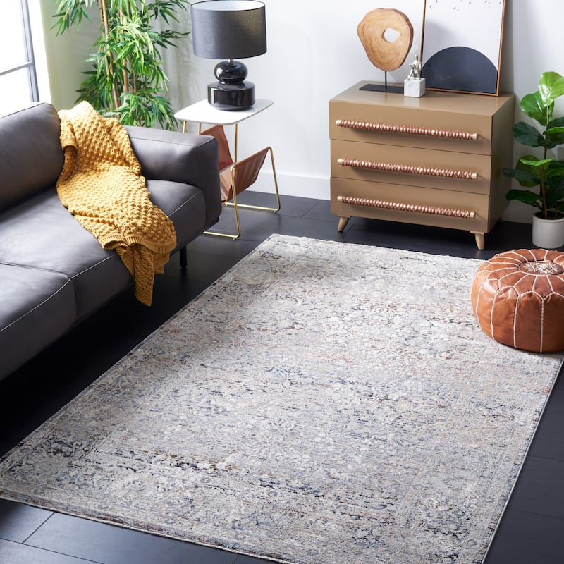 SAFAVIEH Limitee Ziva Vintage Rug - 5'1" x 7'6" - Grey/Ivory