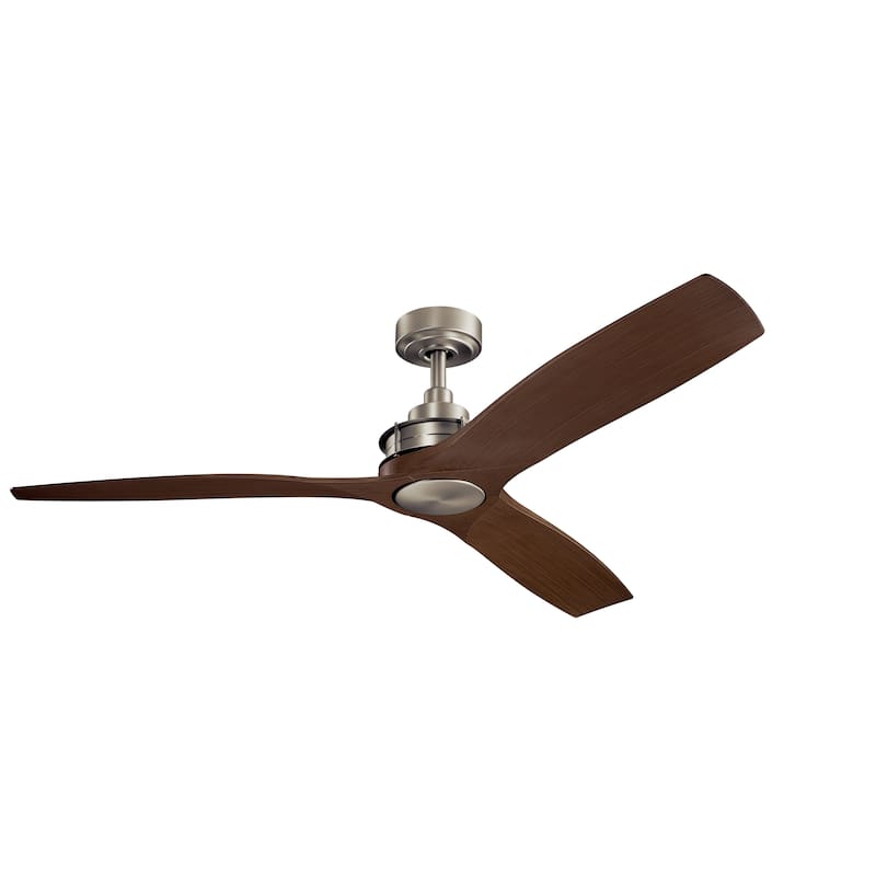 Reid 56-inch Ceiling Fan (3-finish options) - Brushed nickel