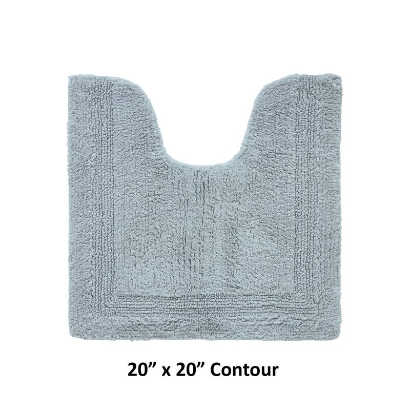 Better Trends Bath Rugs 100% Cotton Reversible Highly Water Absorbent Bathroom Rug for Shower, Sink, Bath Mats - Lux Collection