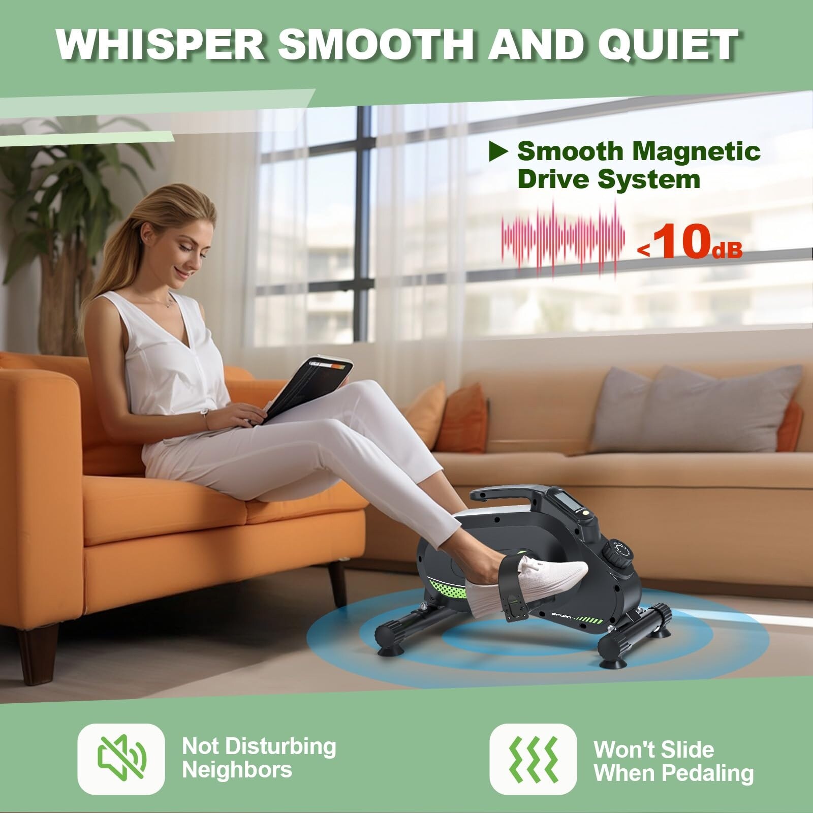 Exercise Bike Pedal Exerciser Under Desk Bike Pedal Bike for Workout Magnetic Mini Exercise Bike for Arm Leg Exercise Bed Bath Beyond 40334959