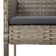 preview thumbnail 48 of 91, vidaXL 3 Piece Patio Dining Set with Cushions Black Poly Rattan - 18.9" x 21.7" x 34.6"