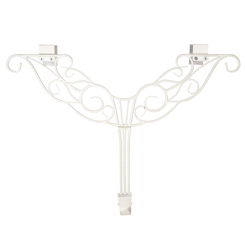 Adjustable Wreath Hanger for Door - Antler (White) - White