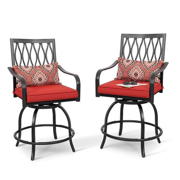 45 inch 360degree Rotating Metal Bar Chairs (Set of 2) Bed Bath & Beyond 36713227
