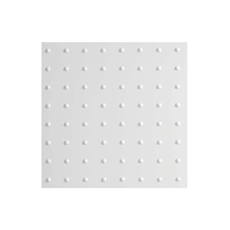 FASÄDE Minidome Decorative Vinyl 2ft x 2ft Lay in Ceiling Panel in Gloss White (5 Pack) - 12in x 12in Sample - Gloss White