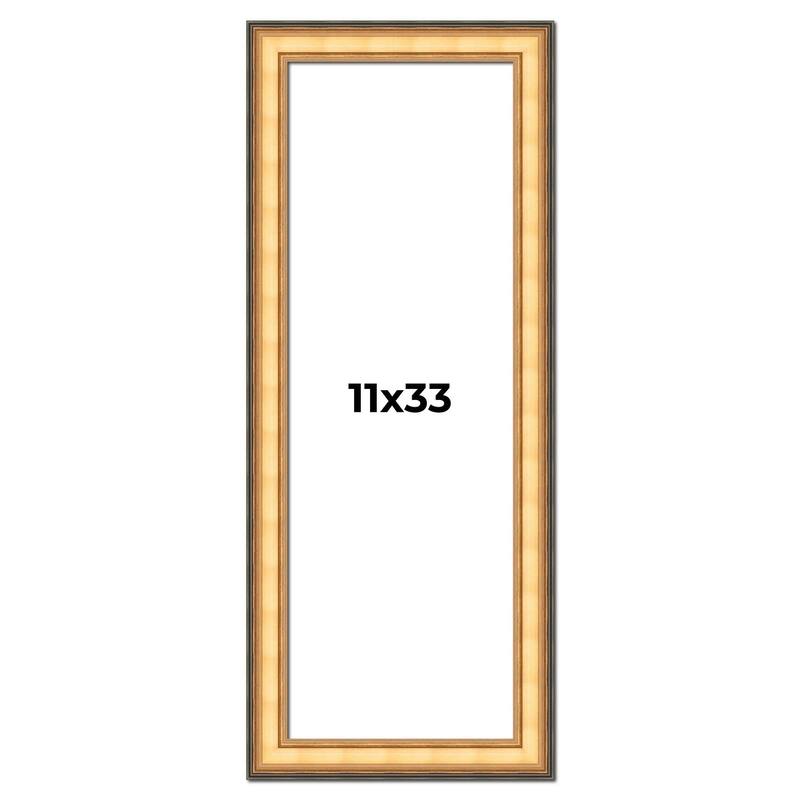 11x33 Frame Gold Plein Aire Solid Wood Picture Frame Width 2 Inches |