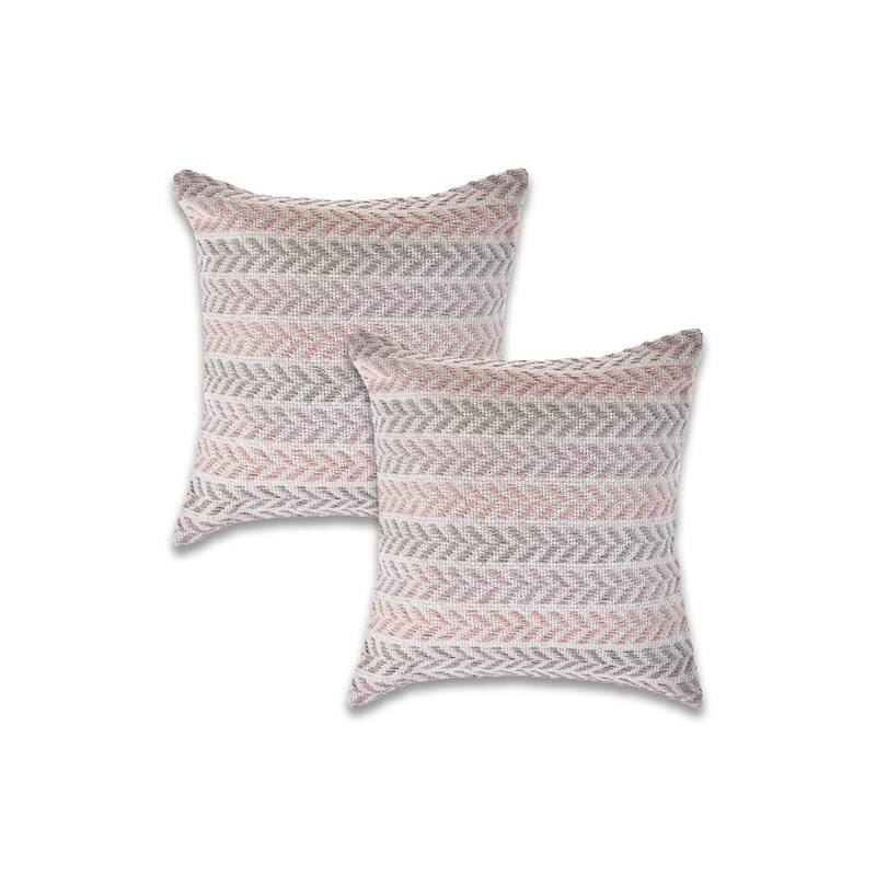 Aquila Farmhouse Striped Cotton Throw Pillow by Sevita