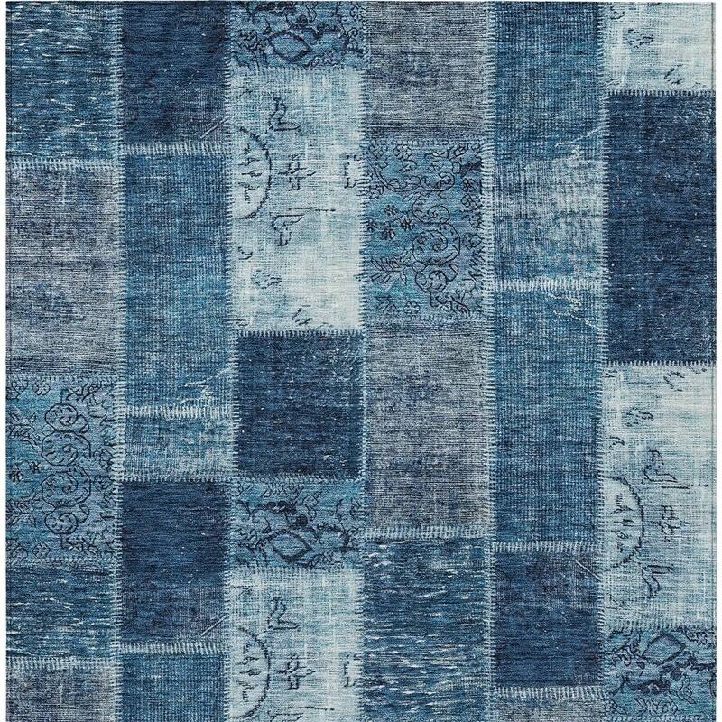 HomeRoots Patchwork Traditional Rectangle Outdoor Rug