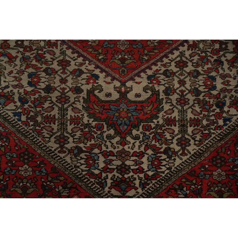 Hand Knotted Oriental 100% Wool Carpet Traditional Floral Beige & Ivories Sarouk (Farahan) Area Rug - 6' 5'' X 4' 2''