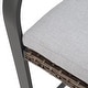 preview thumbnail 8 of 7, 3-Piece Wicker Bar Height Outdoor Dining Set Patio Bar Sets Outdoor Bar Table Bar Stools with Gray Cushions