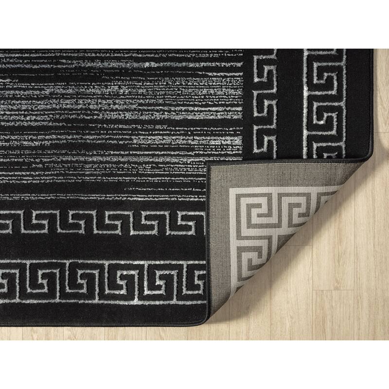 Ksamil Collection Abstract Border Area Rug