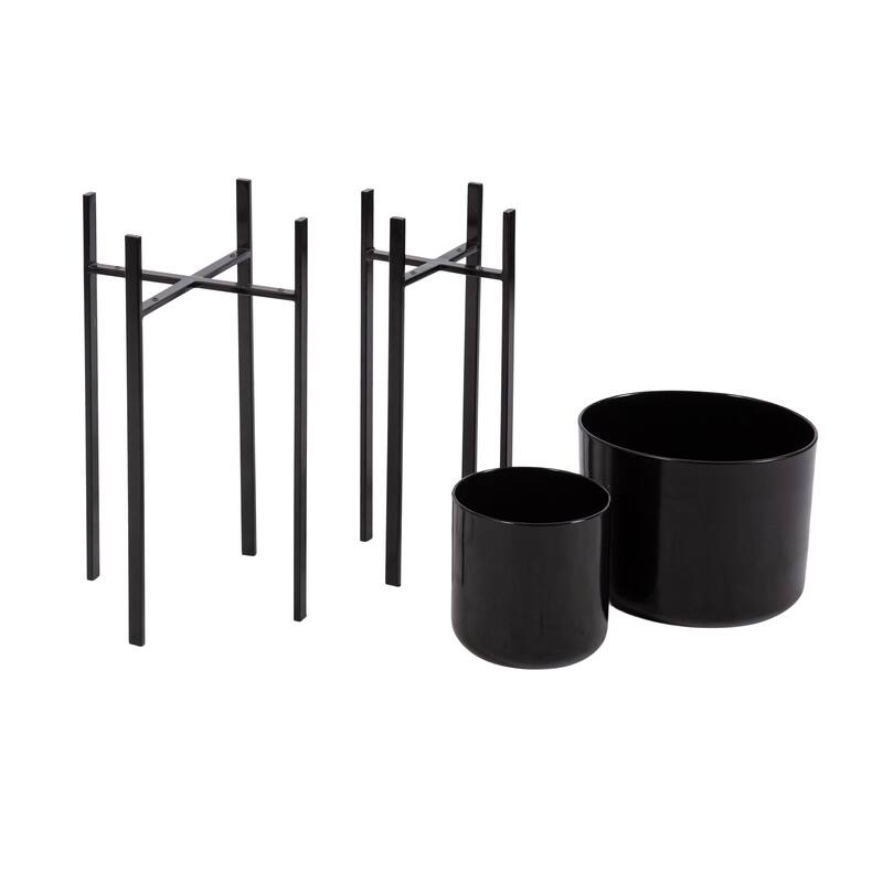 Kate and Laurel Gabi Metal Outdoor and Indoor Plant Stand - 2 Piece