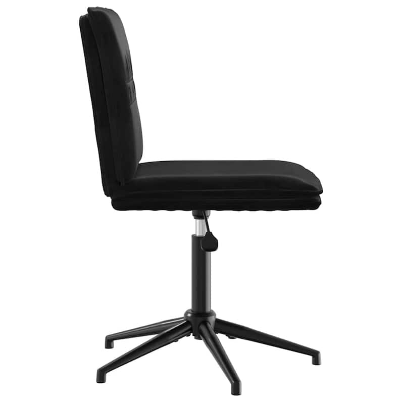 vidaXL Dining Chair Set of 4 Black Velvet (100% polyester), plywood, metal - 7.8 x 6.8 x 13.0