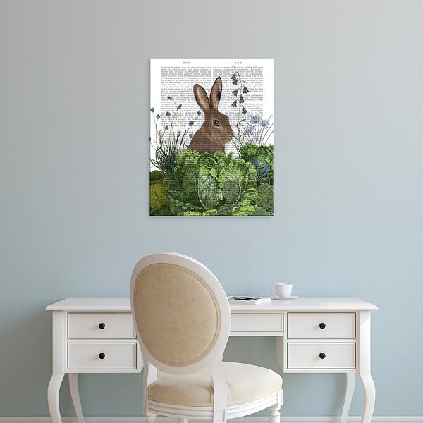 Easy Art Prints Fab Funky's 'Cabbage Patch Rabbit 2' Premium Canvas Art
