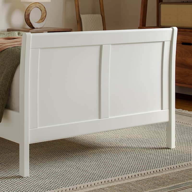 Valencia Solid Wood Low Profile Sleigh Platform Bed with Matching Footboard