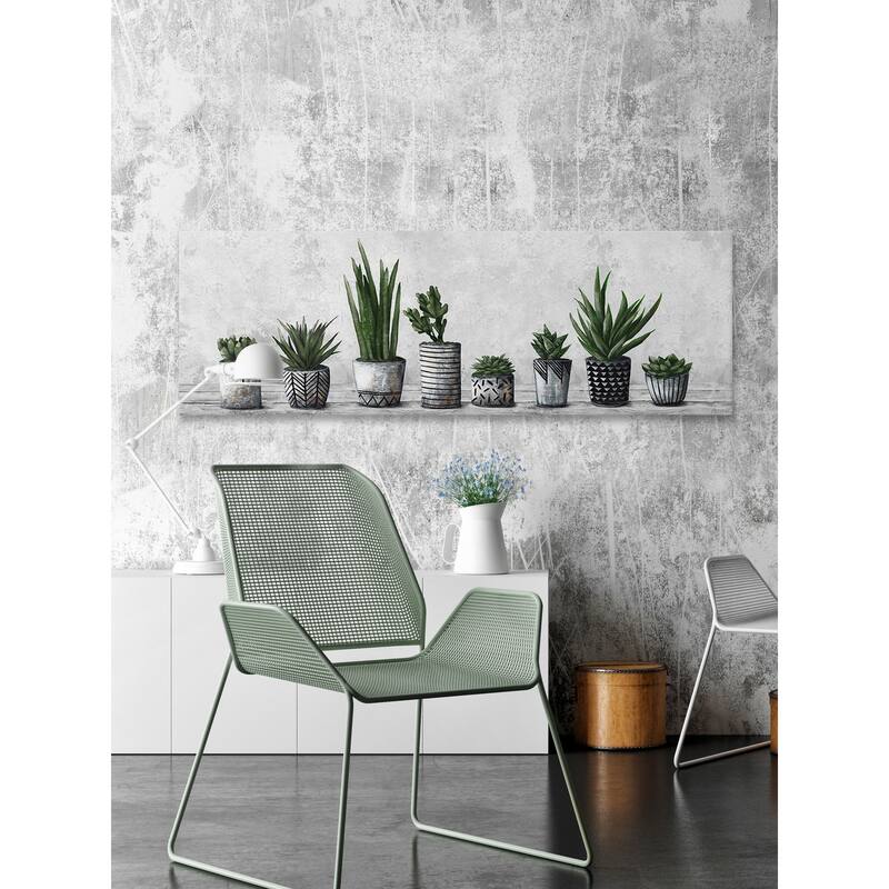 'Amazing Pile of Succulents' Painting Print on Wrapped Canvas