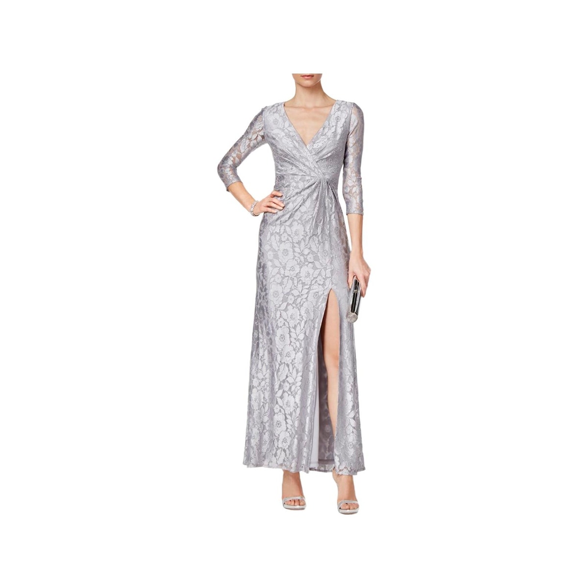 lace wrap gown