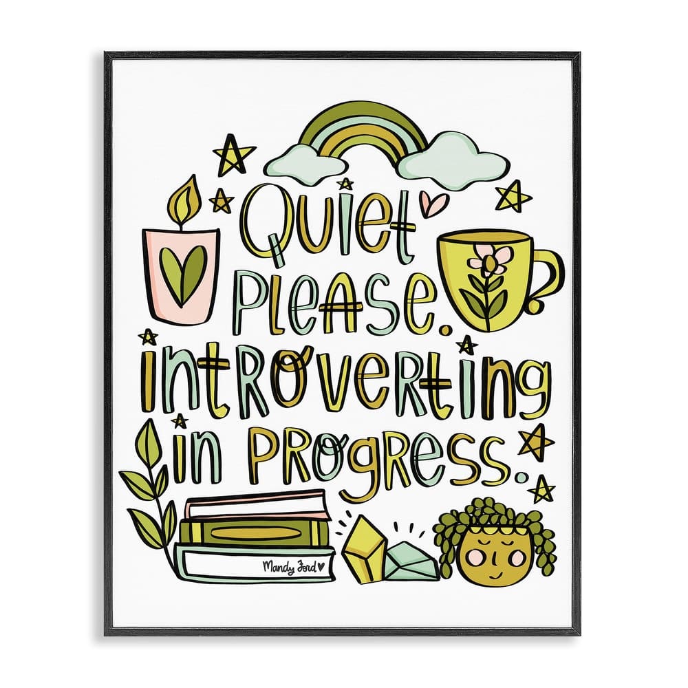 Stupell Introverting In Progress Framed Giclee Art Design By Mandy Ford Art + Illustration
