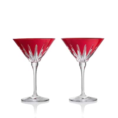 Waterford New Year Martini Firework, Set of 2, Red