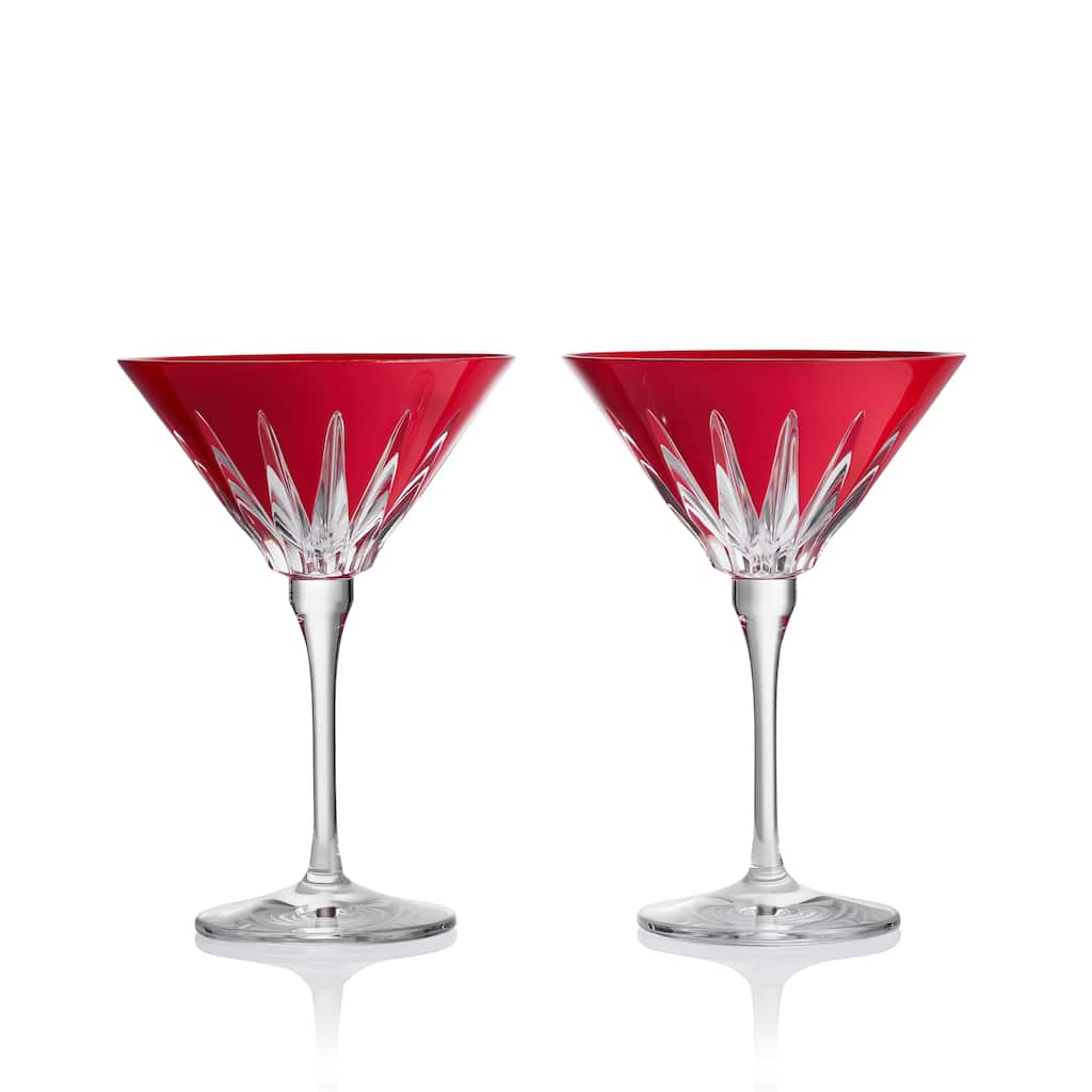 Waterford New Year Martini Firework, Set of 2, Red