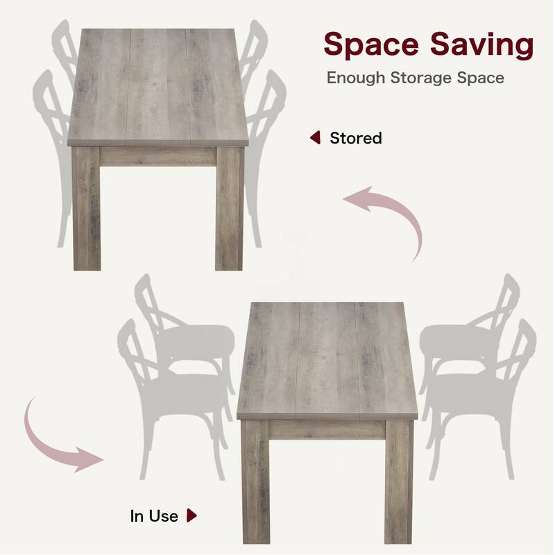 63 Inch Dining Table, Rectangular Dining Table for Kitchen