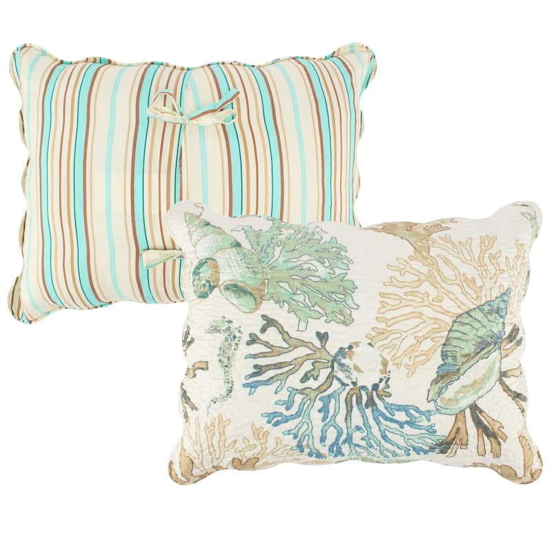 Greenland Home Fashions Atlantis Jade Reversible Quilt Set