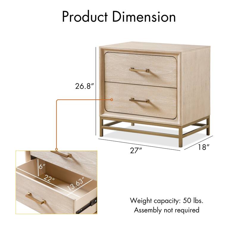 Furniture of America Drayden Modern Light Oak Solid Wood 6-Piece Bedroom Set