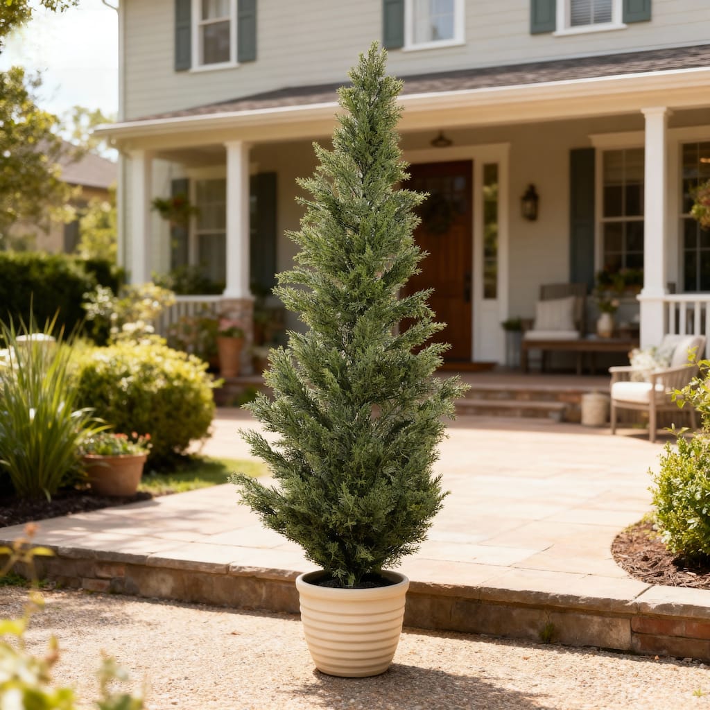 5FT Artificial Cypress Tree UV Resistant