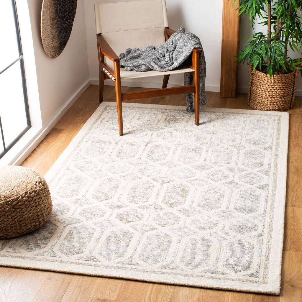 SAFAVIEH, Handmade Artistry Poulia Geometric Wool Rug