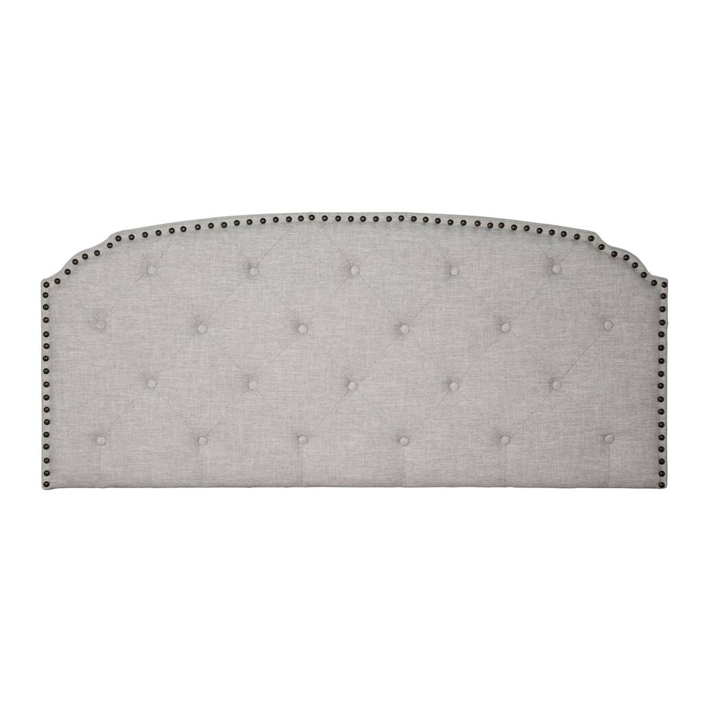 Olivia Upholstered Headboard in Light Gray