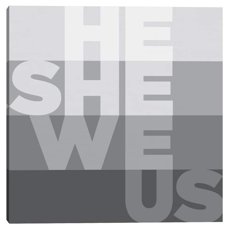 He She We Us by Parker Jones Canvas Art Print