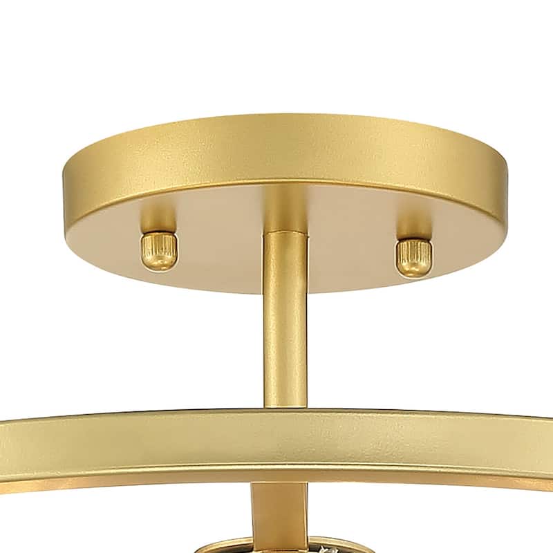 Moulins 3-light Modern Farmhouse Semi-Flush Mount Ceiling Lights with UL Certified - 15''