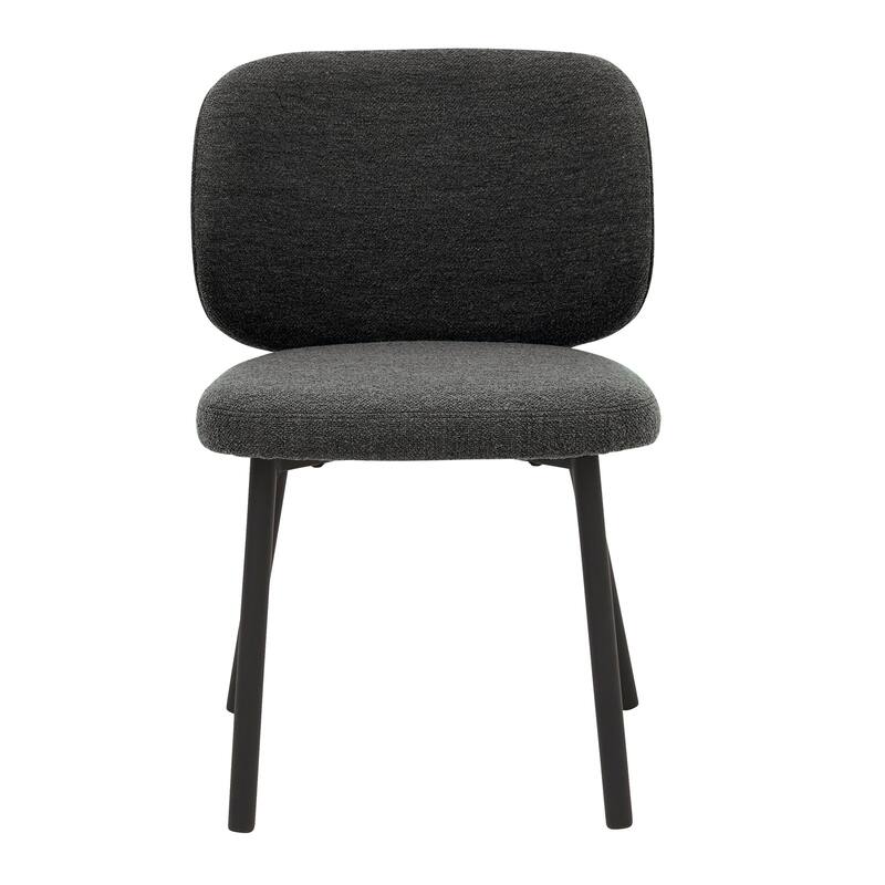 Rye Studio Boucle Chairs with Black Steel Legs, Set of 2