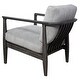preview thumbnail 6 of 6, Uttermost Brunei 31" Wide Modern Accent Chair with Solid Oak Frame and