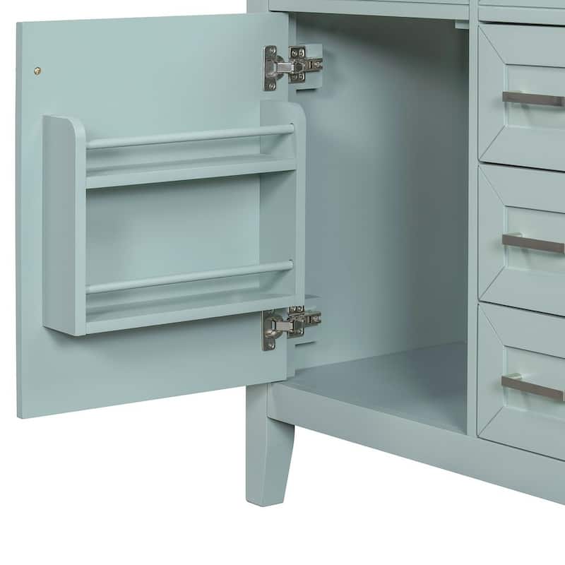 30" Solid Bathroom Vanity with Sink Set, Bathroom Cabinet with Drawers